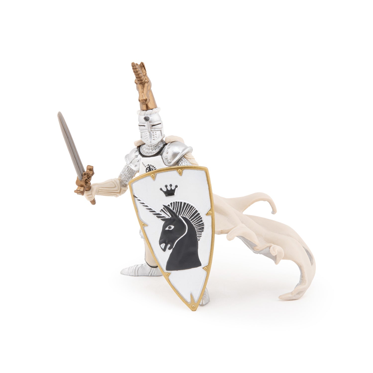 Figurine Maître des armes cimier licorne Papo - personnage médiéval