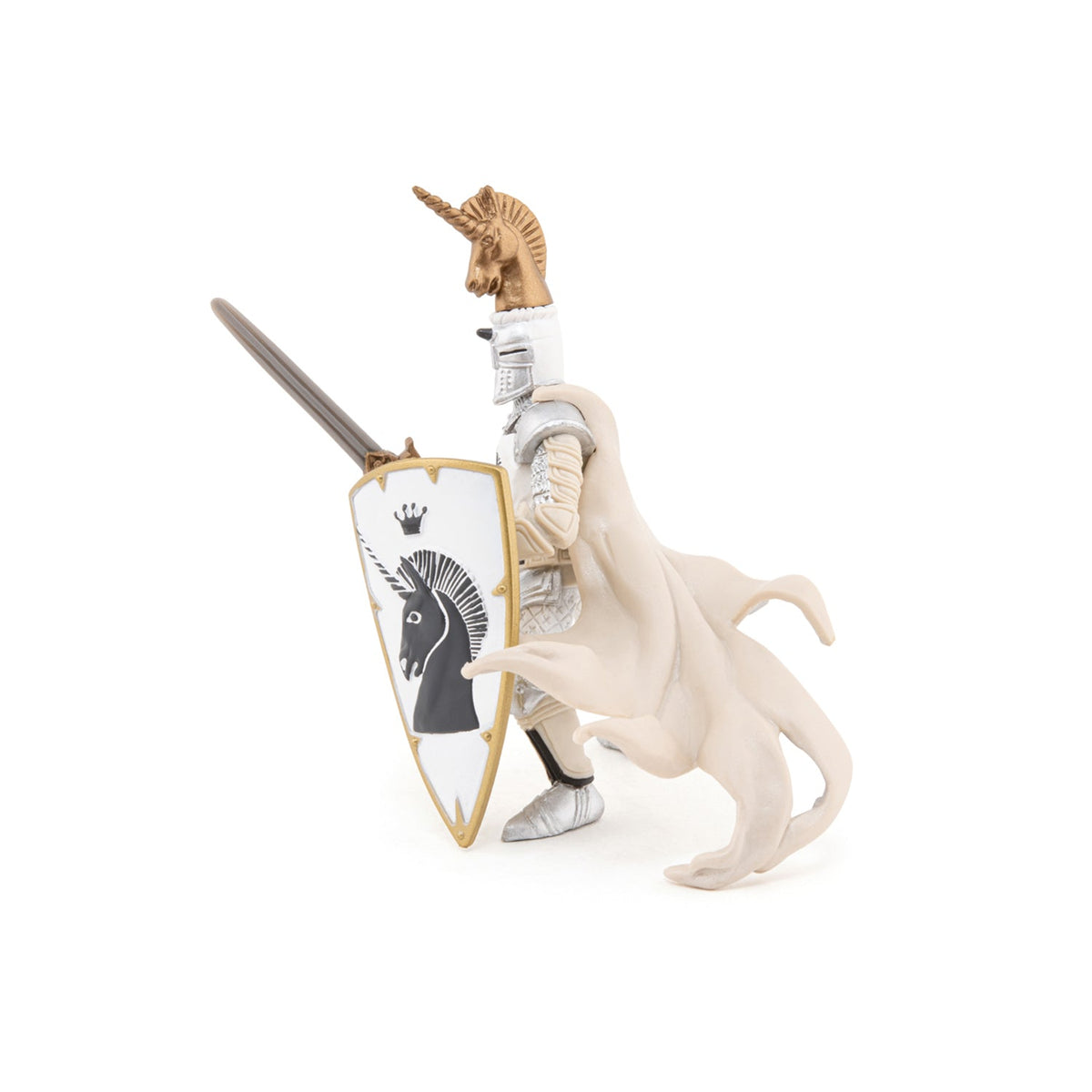 Figurine Maître des armes cimier licorne Papo - personnage médiéval