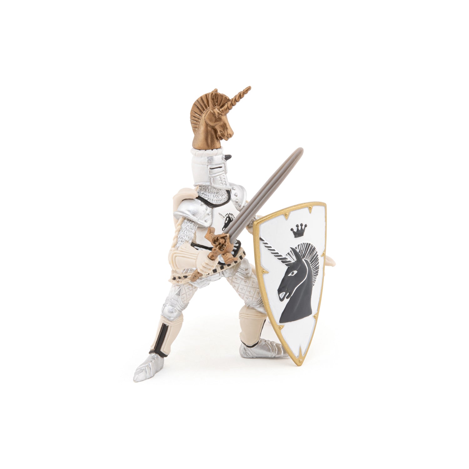 Figurine Maître des armes cimier licorne Papo - personnage médiéval