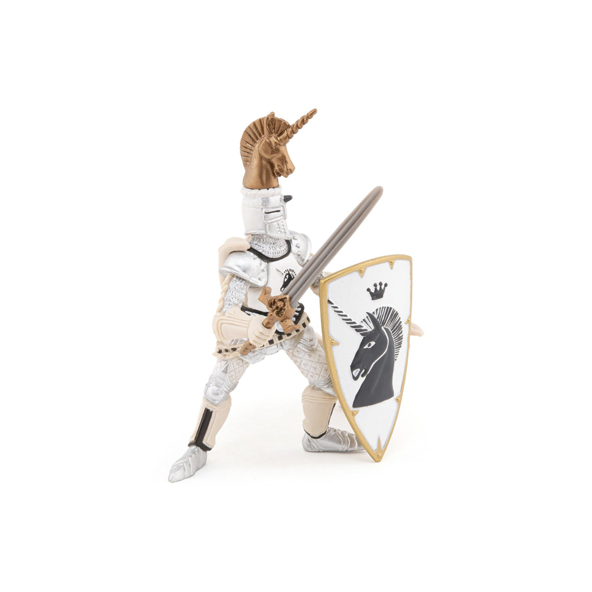 Figurine Maître des armes cimier licorne Papo - personnage médiéval