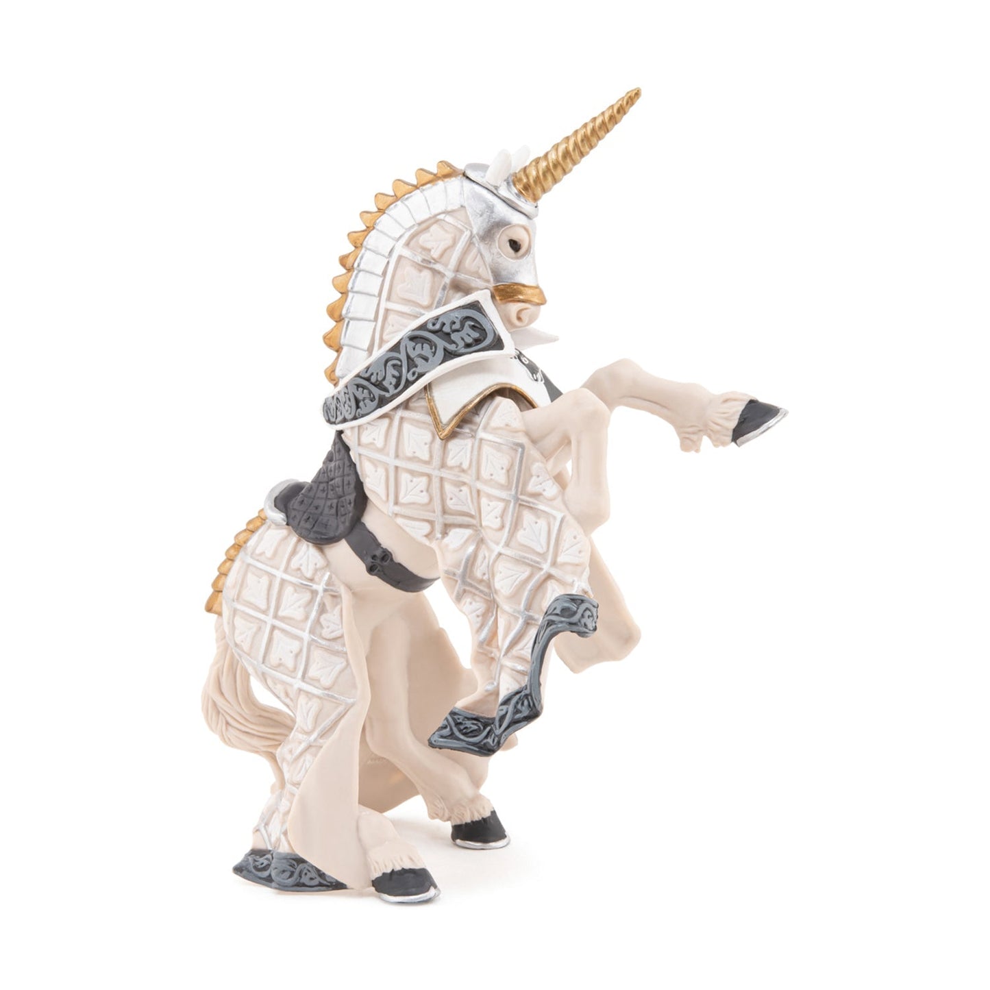 Figurine Cheval du Maître des armes cimier licorne Papo - personnage médiéval