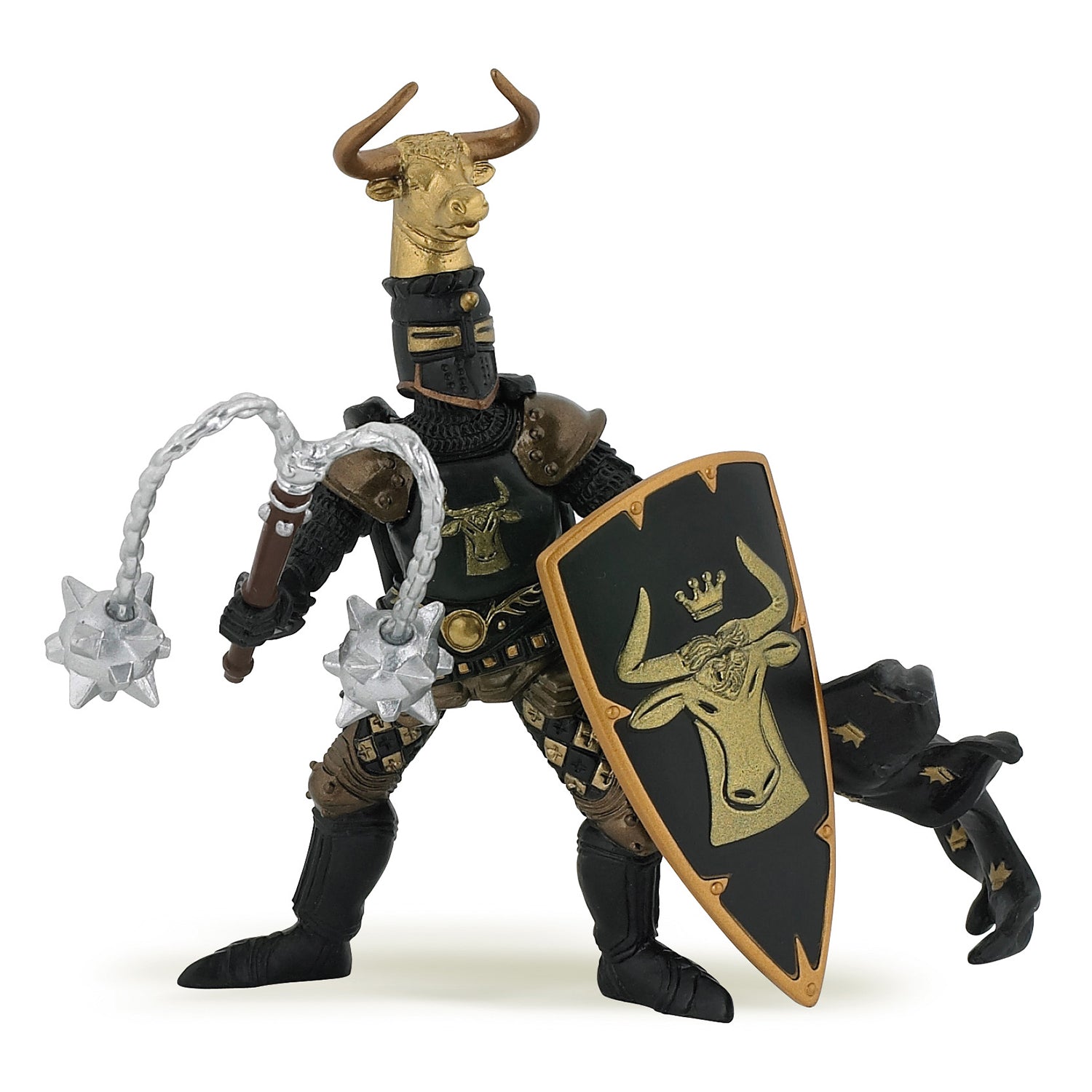 Figurine Maître des armes cimier taureau Papo - personnage médiéval