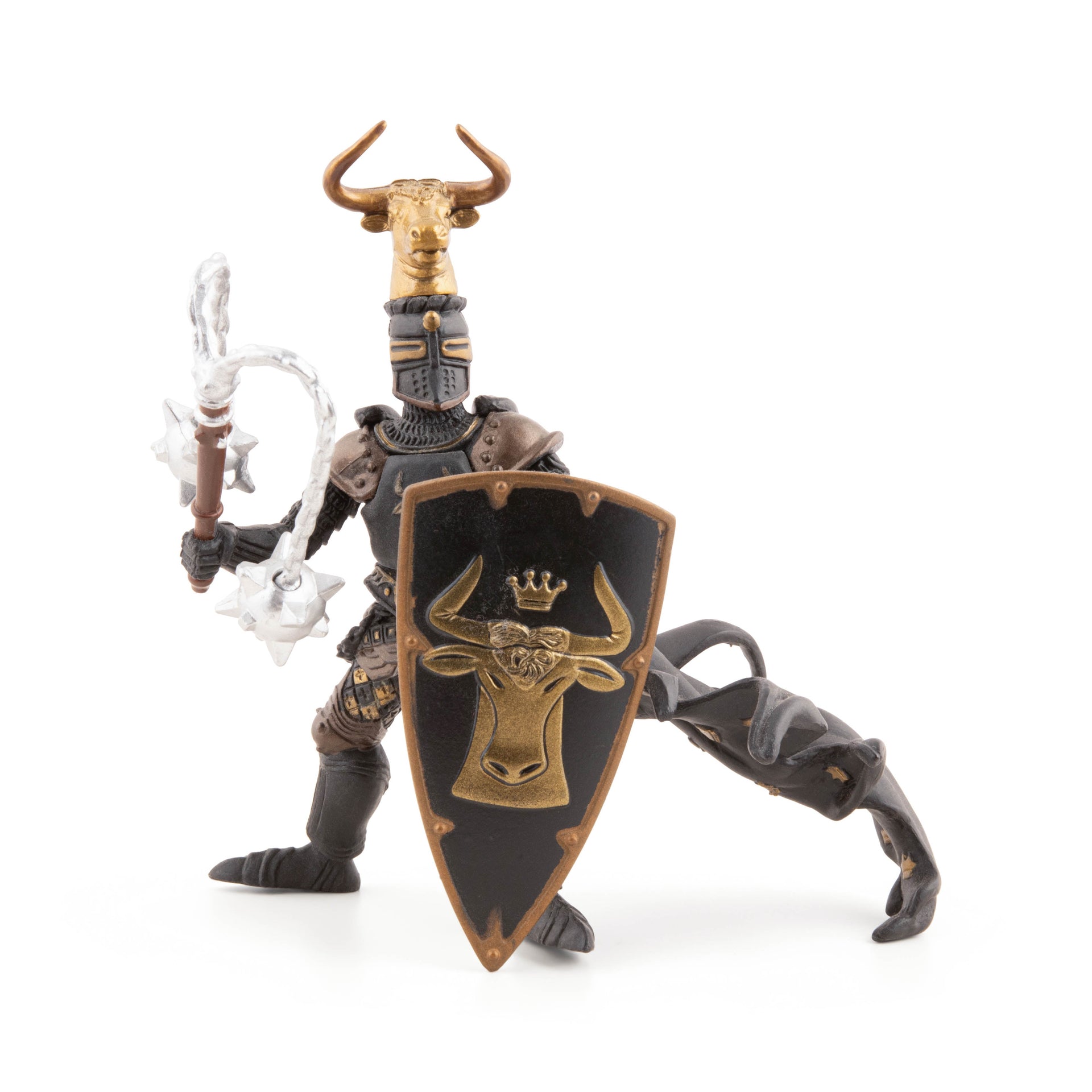 Figurine Maître des armes cimier taureau Papo - personnage médiéval