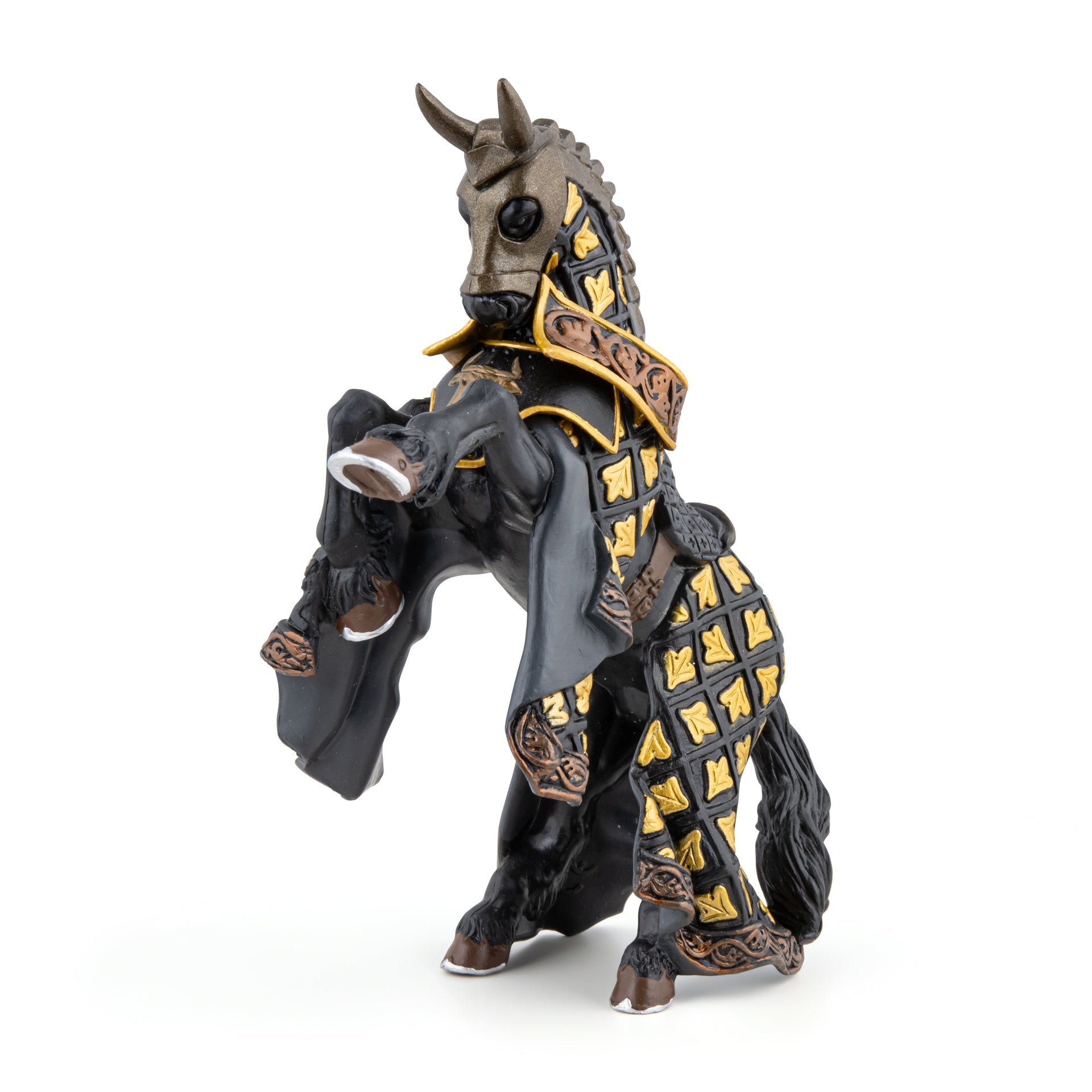 Figurine Cheval du Maître des armes cimier taureau Papo - personnage médiéval