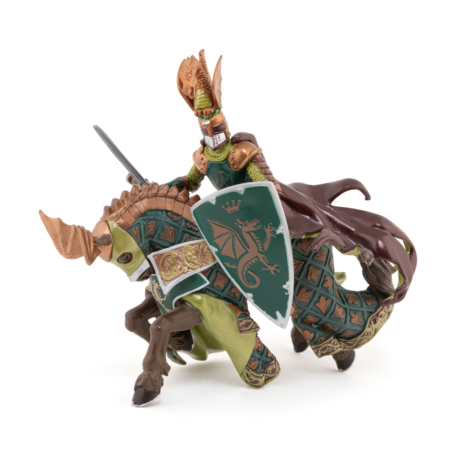 Figurine Maître des armes cimier dragon Papo - personnage médiéval