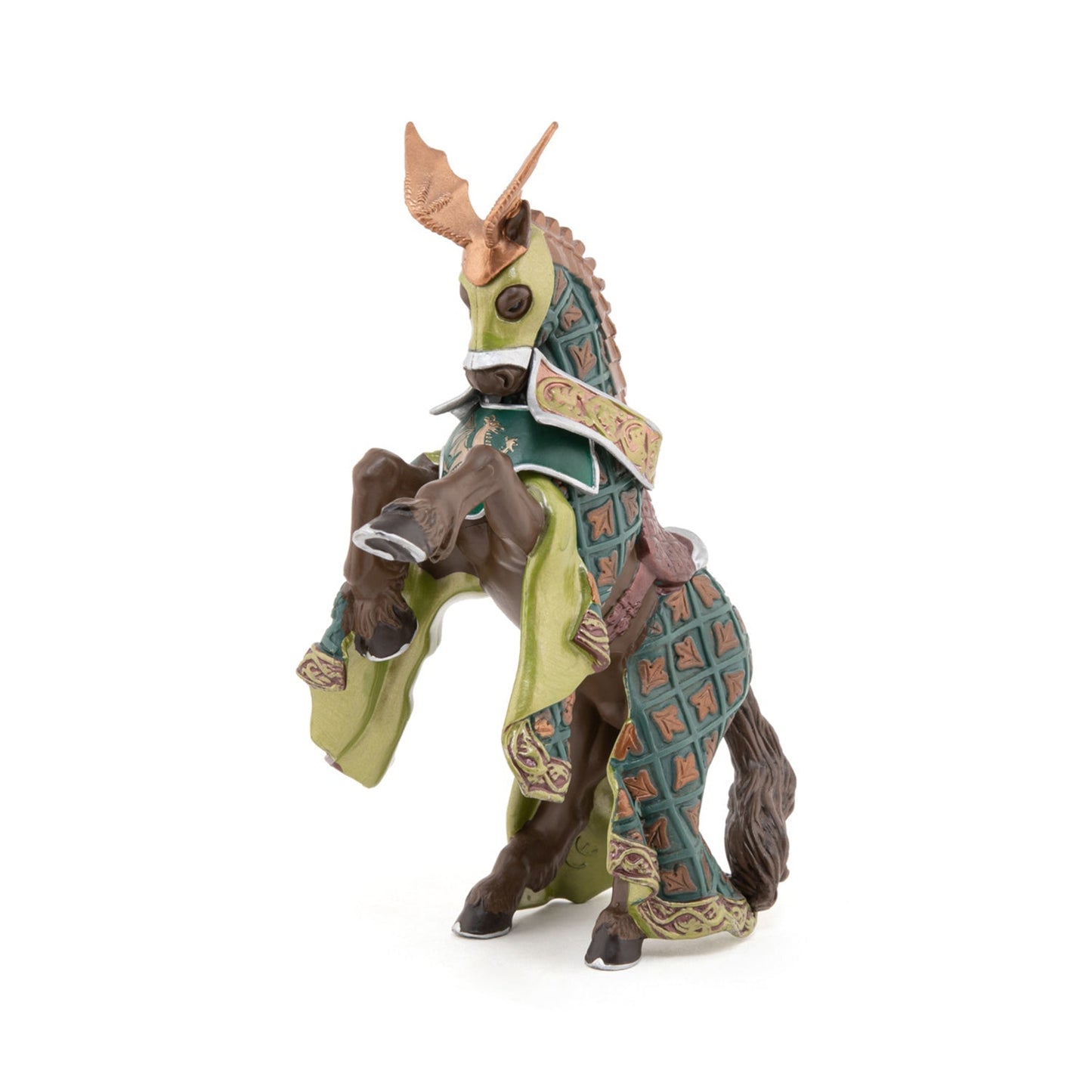 Figurine Cheval du Maître des armes cimier dragon Papo - personnage médiéval