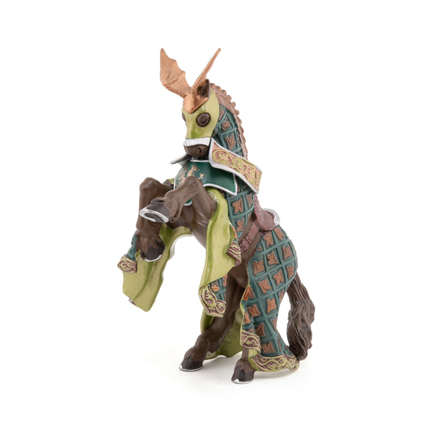 Figurine Cheval du Maître des armes cimier dragon Papo - personnage médiéval
