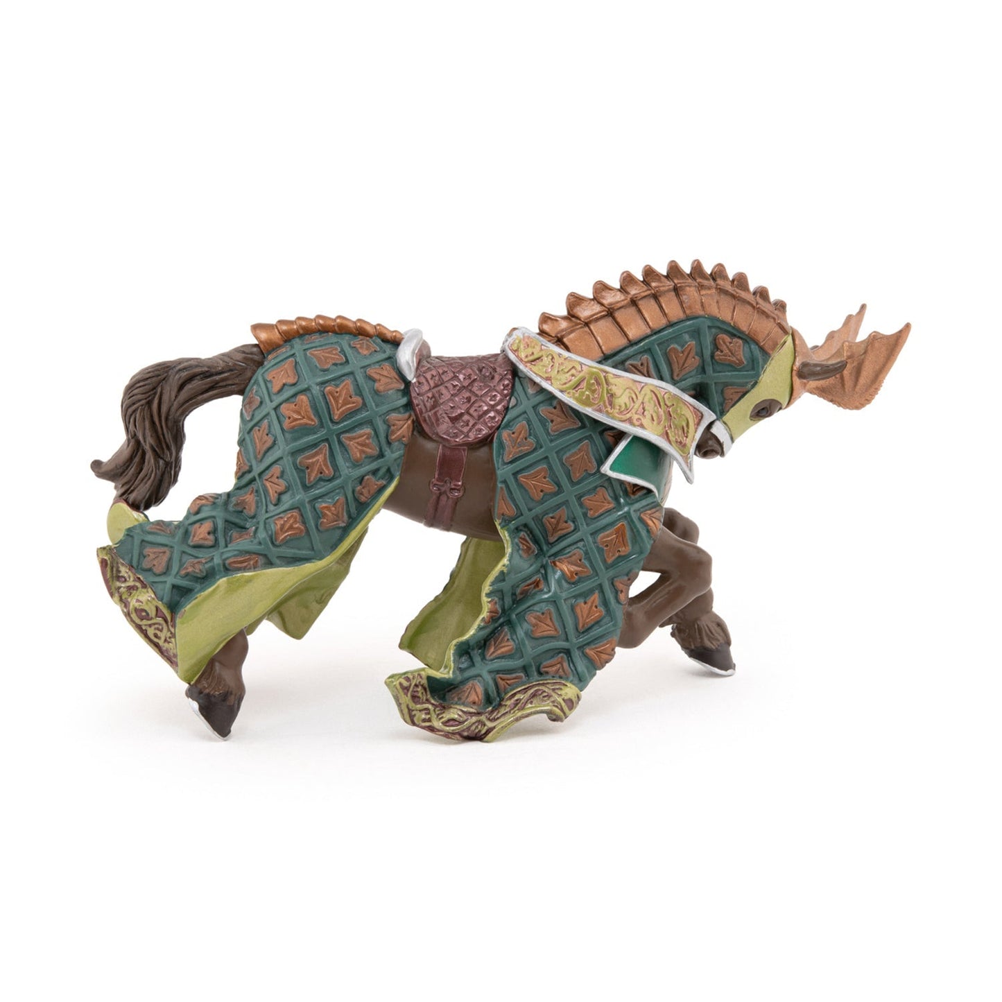 Figurine Cheval du Maître des armes cimier dragon Papo - personnage médiéval