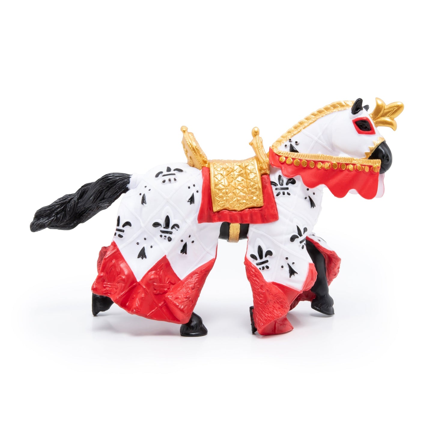 Figurine Cheval du roi Arthur rouge Papo - personnage médiéval