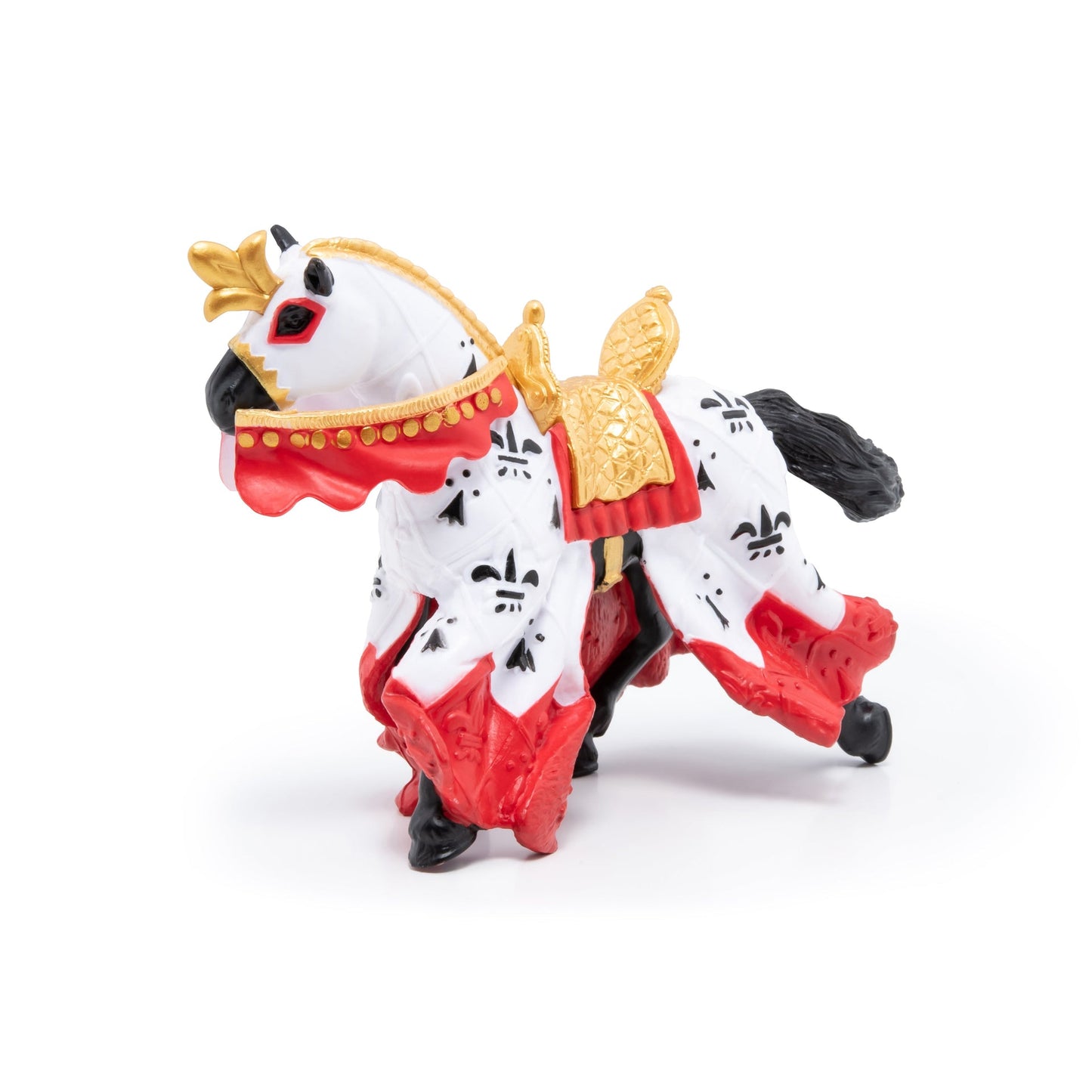 Figurine Cheval du roi Arthur rouge Papo - personnage médiéval