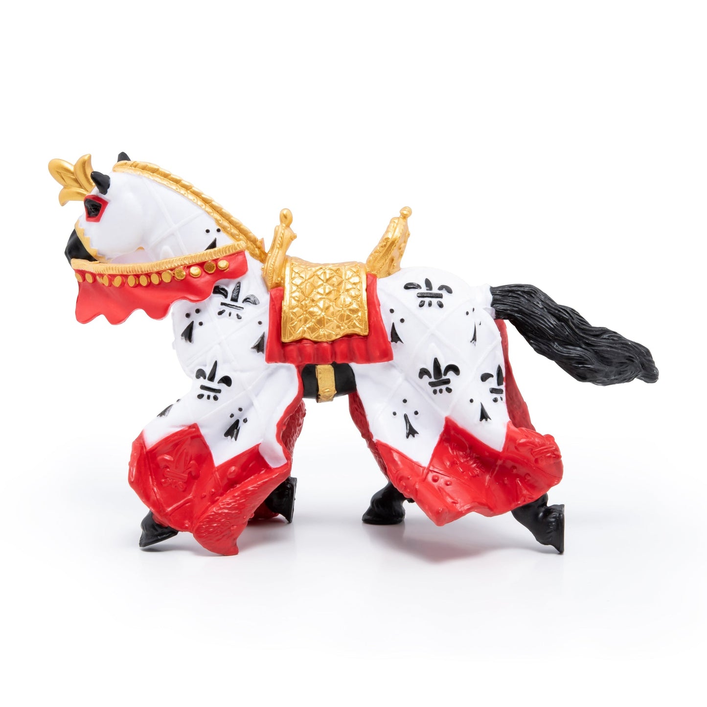 Figurine Cheval du roi Arthur rouge Papo - personnage médiéval