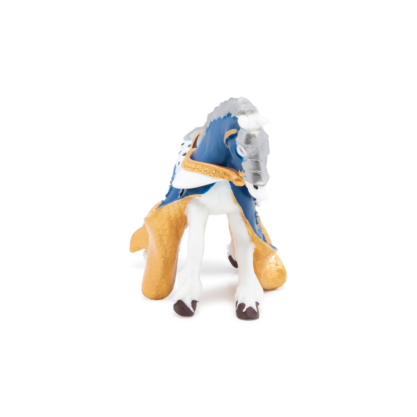 Figurine Cheval du roi Arthur bleu Papo - personnage médiéval