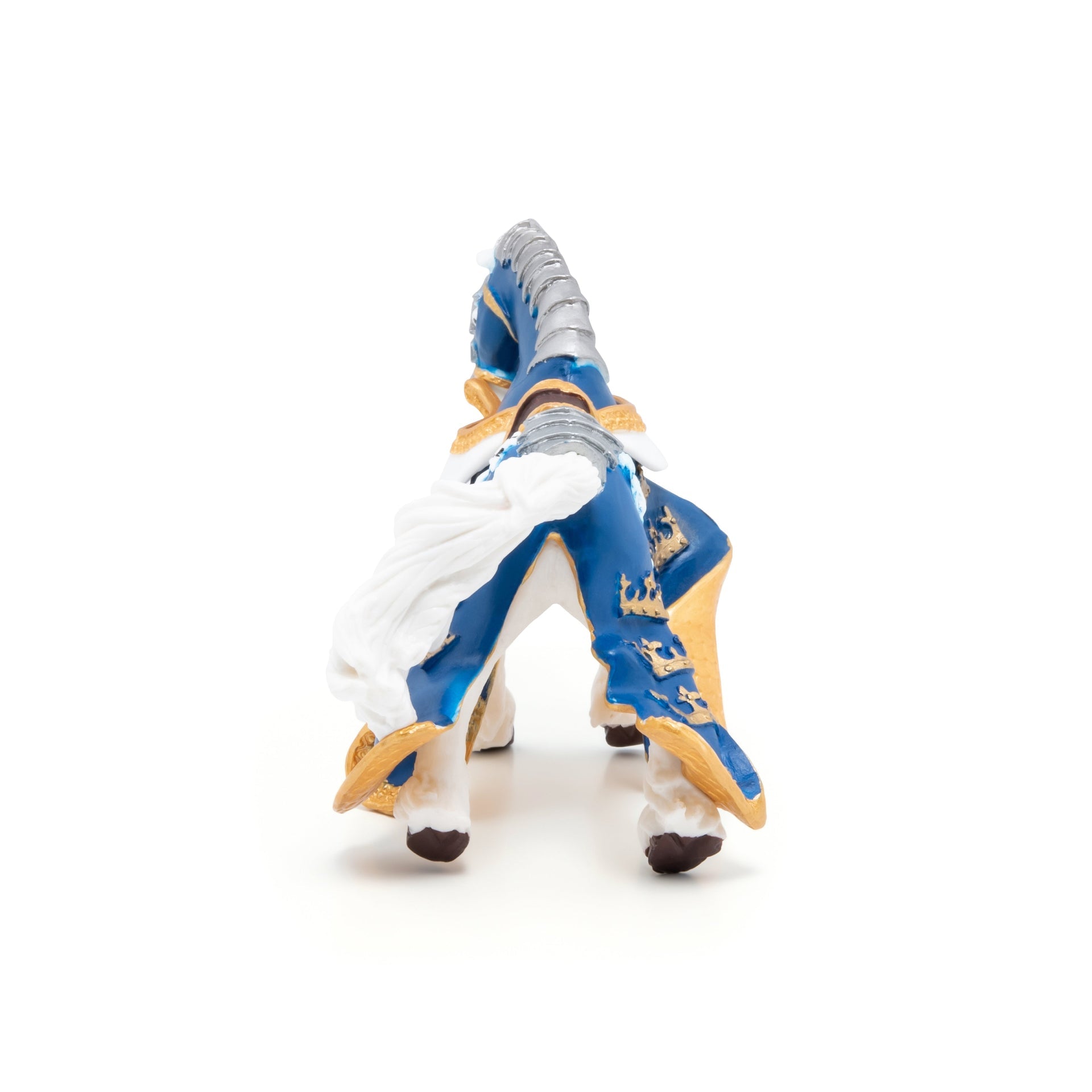 Figurine Cheval du roi Arthur bleu Papo - personnage médiéval