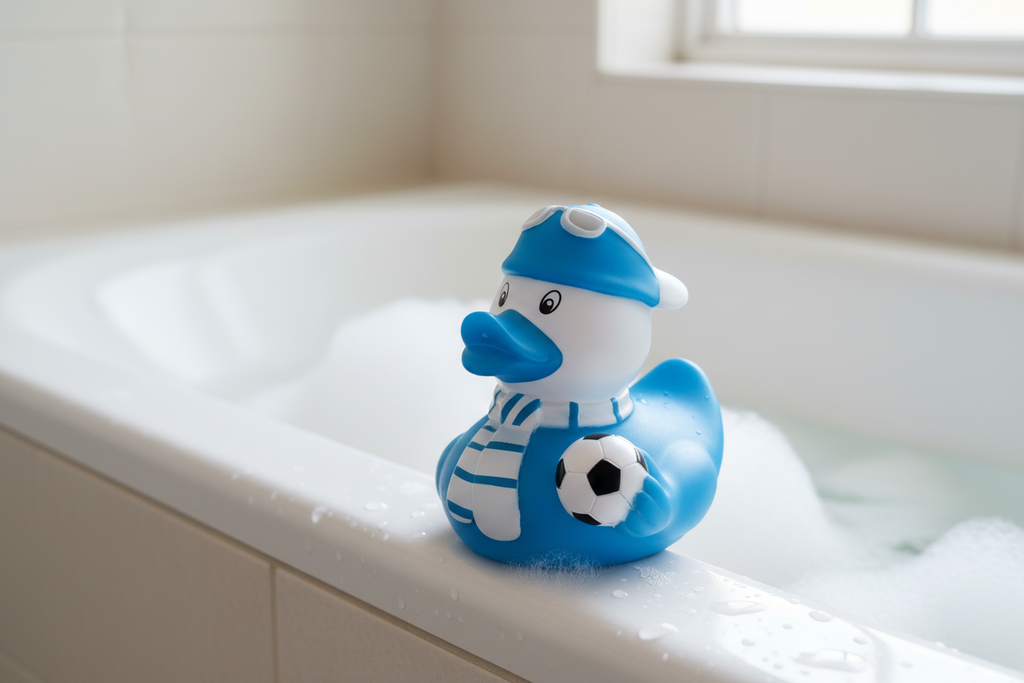Blue Football Supporter Duck