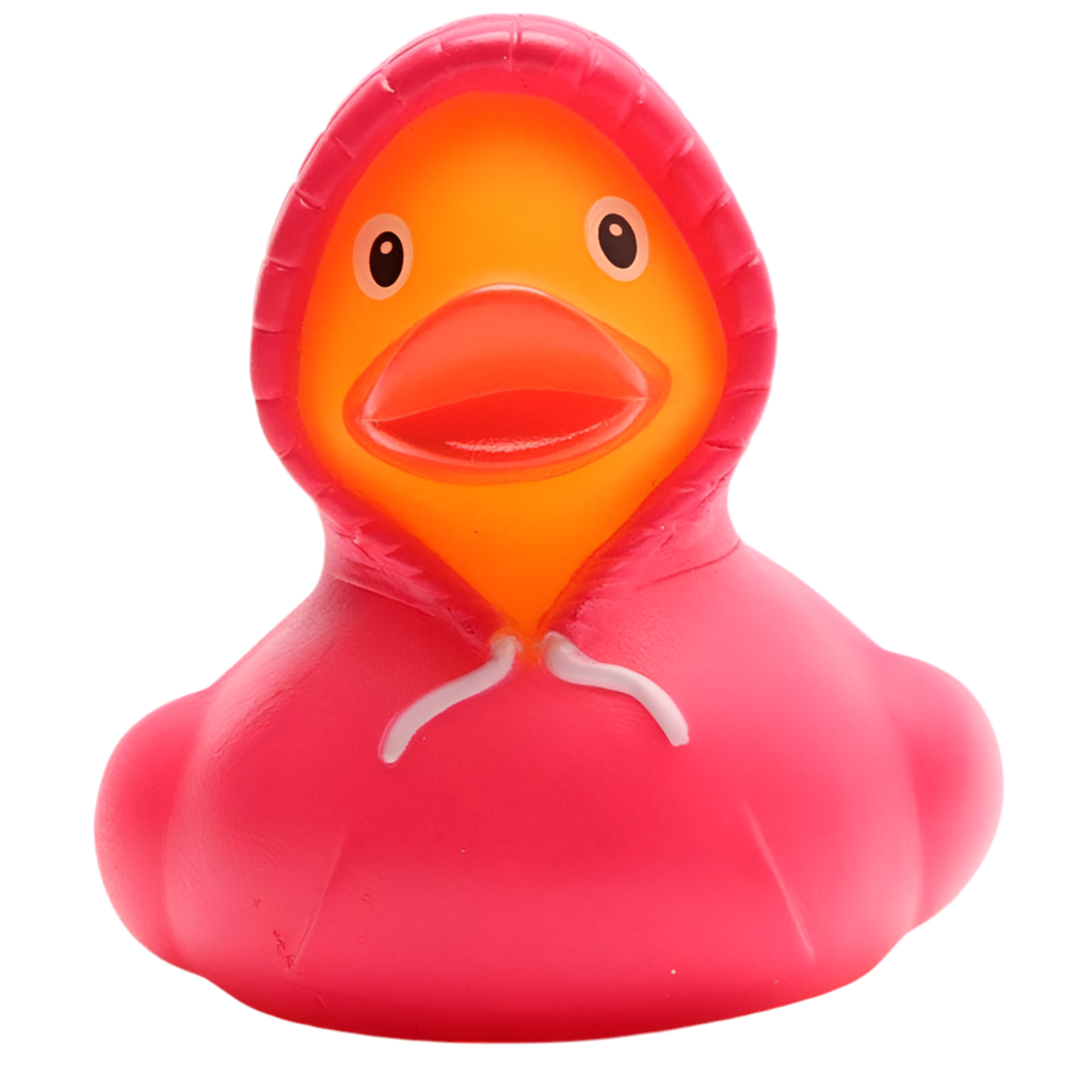 canard sweat a capuche rose duckshop 