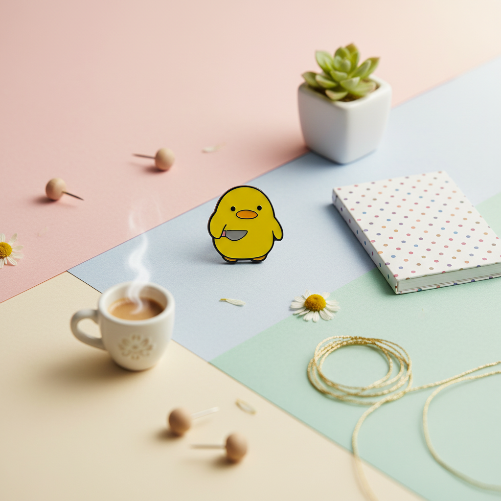 Alfinetes de faca de pato amarelo