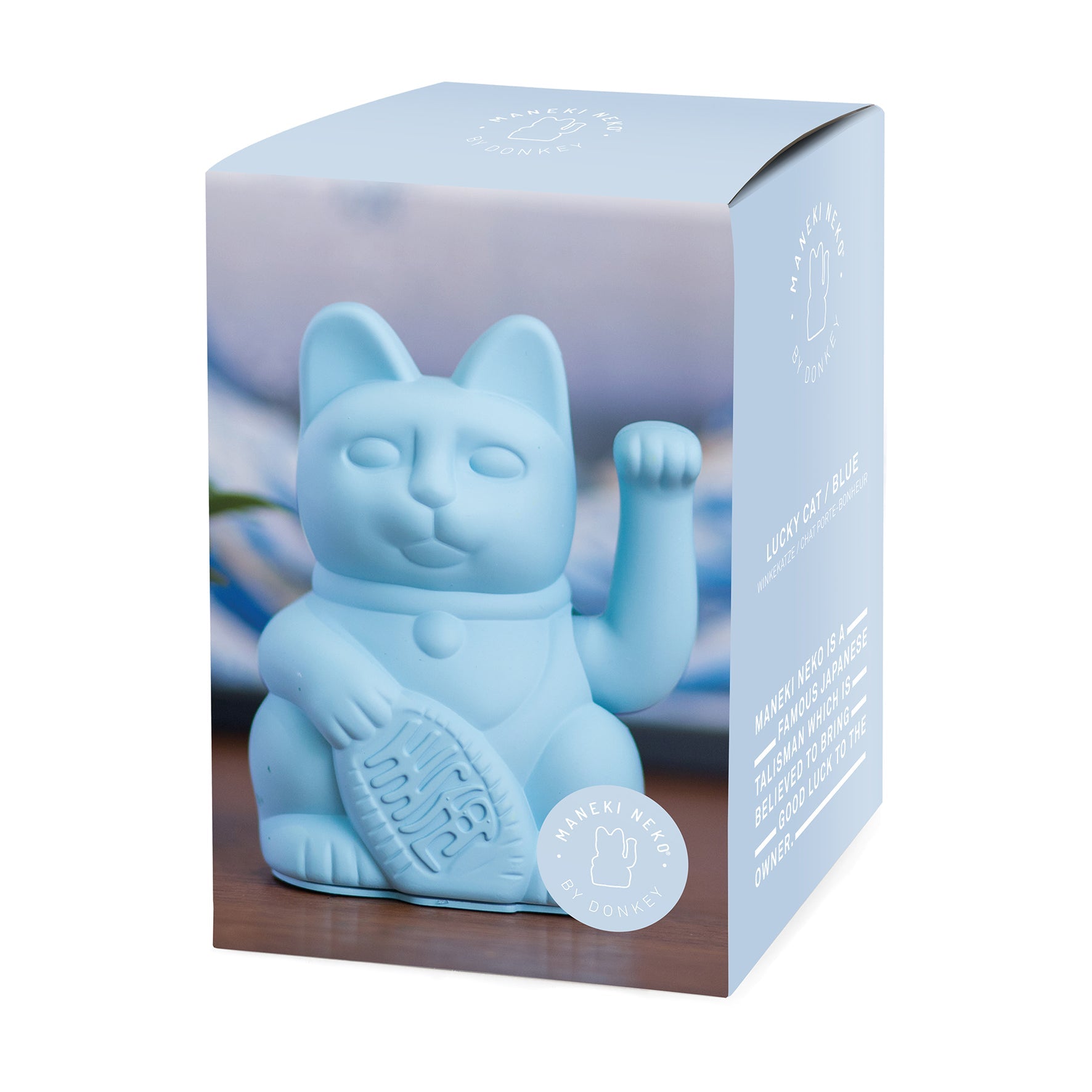 Chat Chanceux Bleu Clair