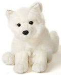 Renard arctique, assis, 23 cm (hauteur), peluche Uni Toys