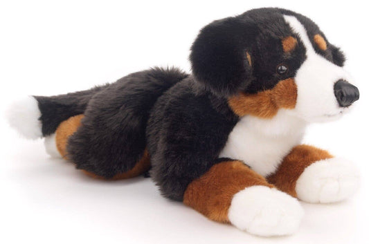 Peluche Bouvier bernois, couché