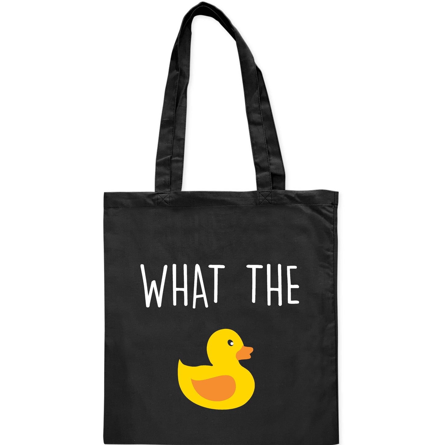 Borsa tote con papera "What The Duck"