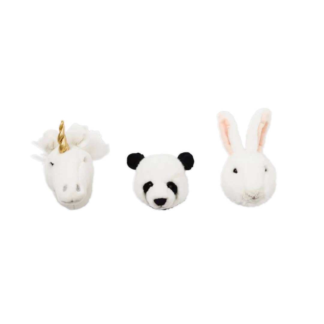 Mini Décoration Murale Peluche Têtes d'Animaux : Coffret - Wild & Soft