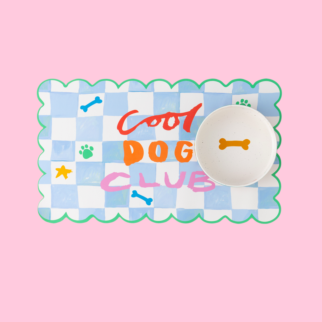 Tapis de Nourriture pour Animaux Cool Dog Club