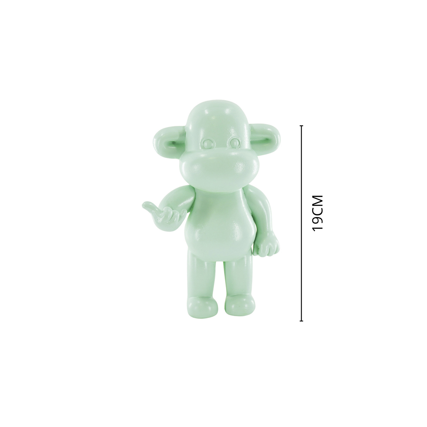 Ornament - Hanging Loose Monkey Figurine 'The Legend' - Polyresin - Mint Green - 11x7x19cm