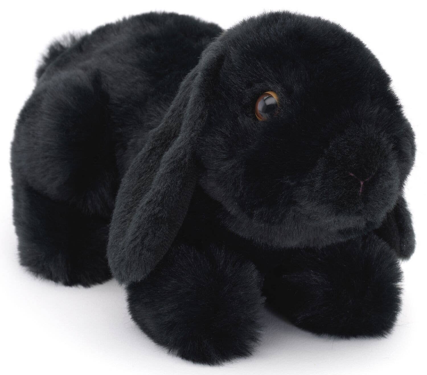 Peluche Lapin Bélier, couché (noir) Uni Toys
