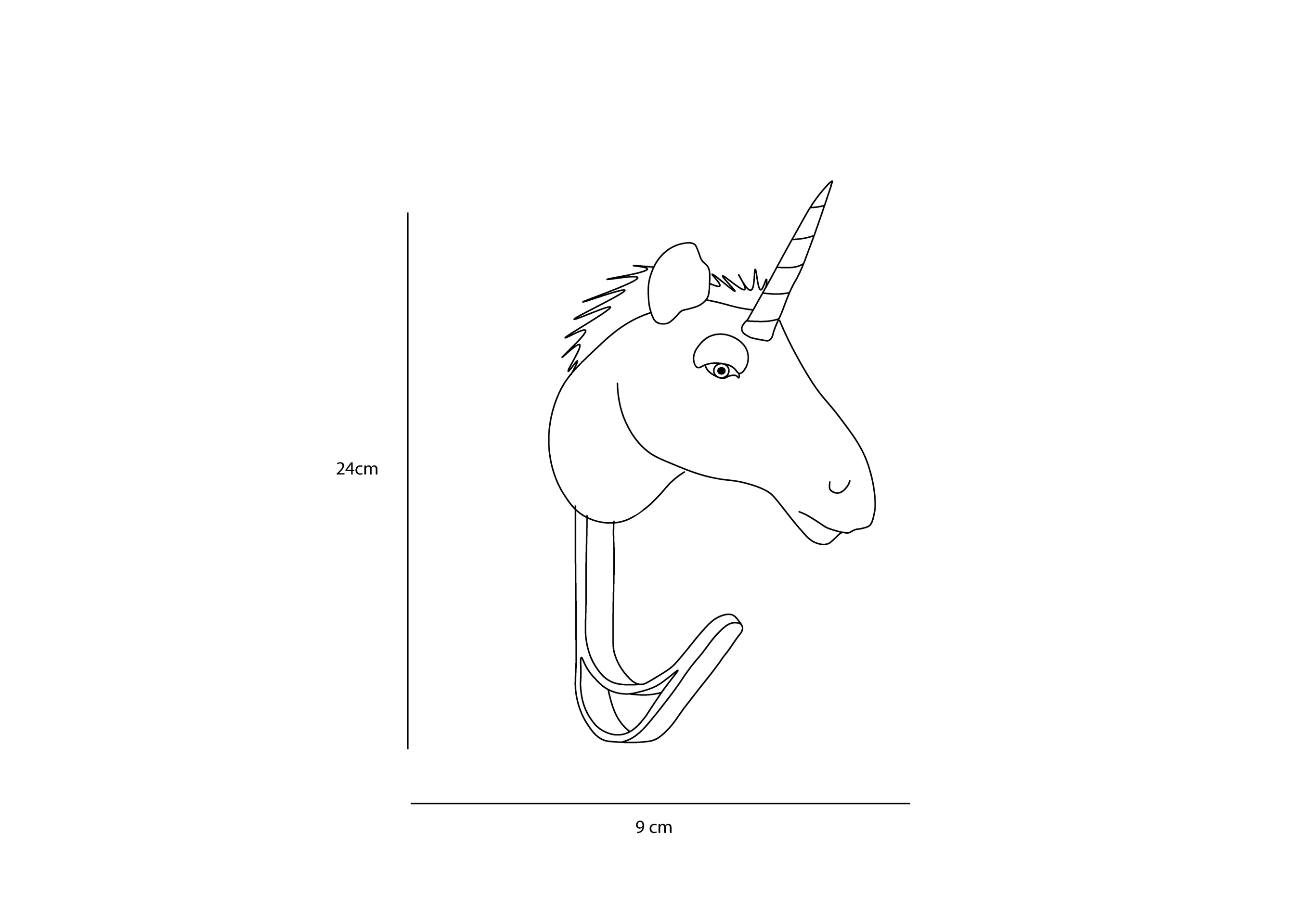 Porte-manteau Licorne blanche - Wild & Soft