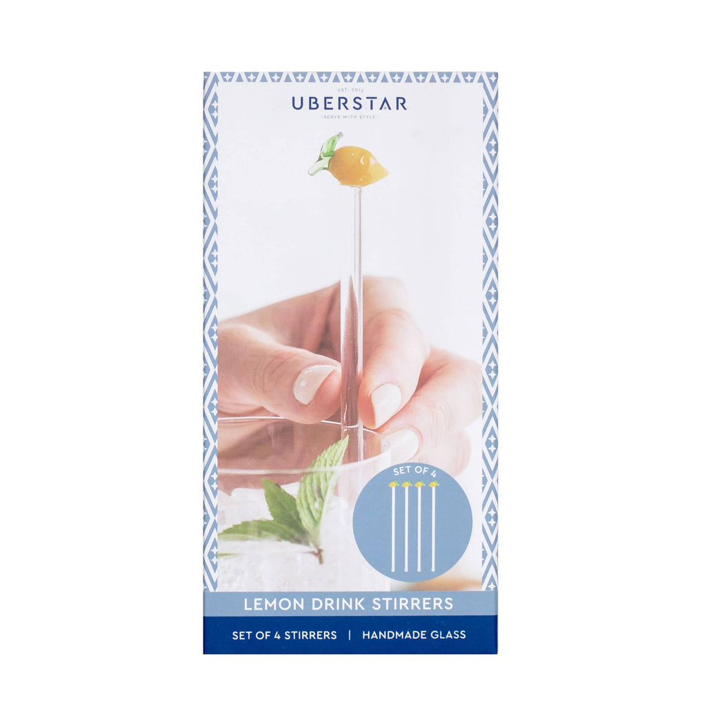 Agitateurs à cocktail en verre Citron