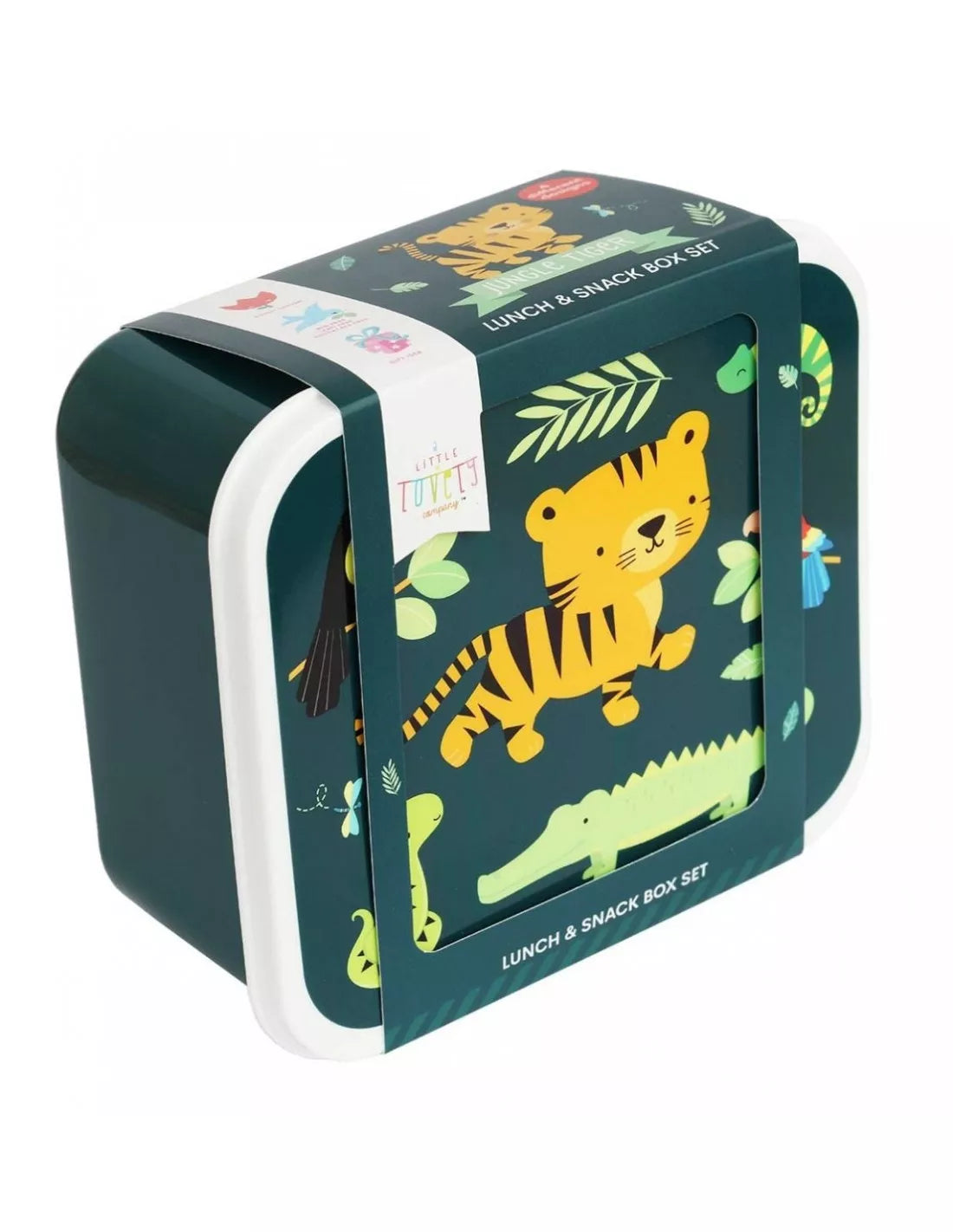 Lot de 4 boîtes repas et goûter - Tigre – vue 3 – A Little Lovely Company
