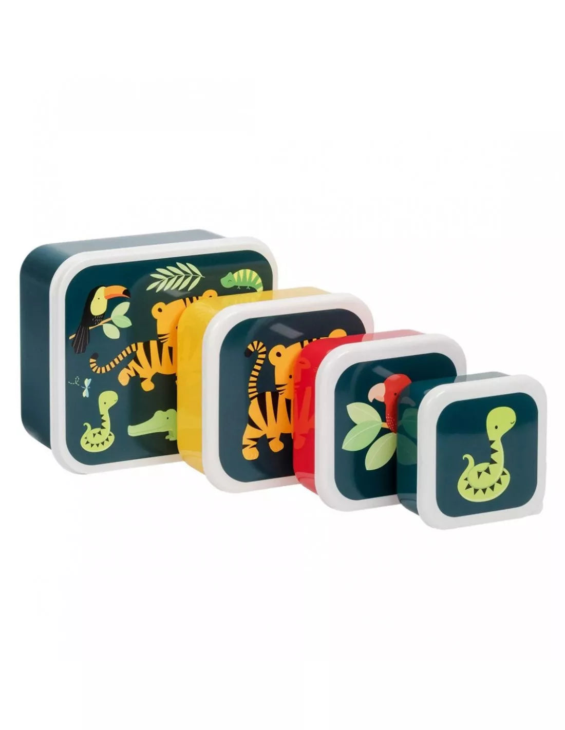 pack de 4 boites a gouter et dejeuner tigre 