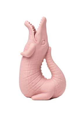 Scrunch: VERSEUR CROCODILE vieux rose 11x8x18,5cm, 100% silicone, recyclable, 12m+