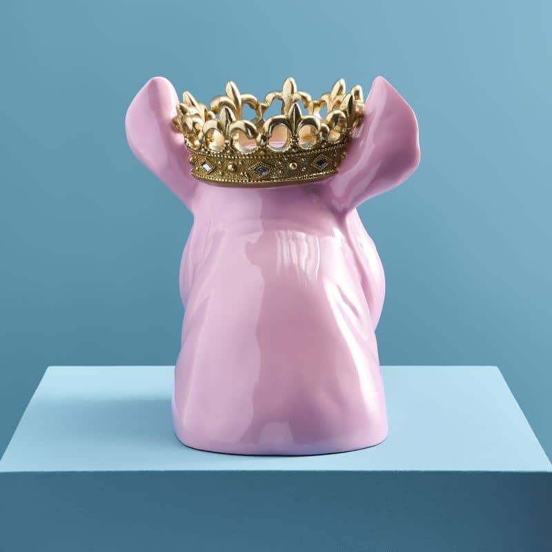 Tirelire Porky M. Krone, Rose Poly, 34 x 24 x 28 cm