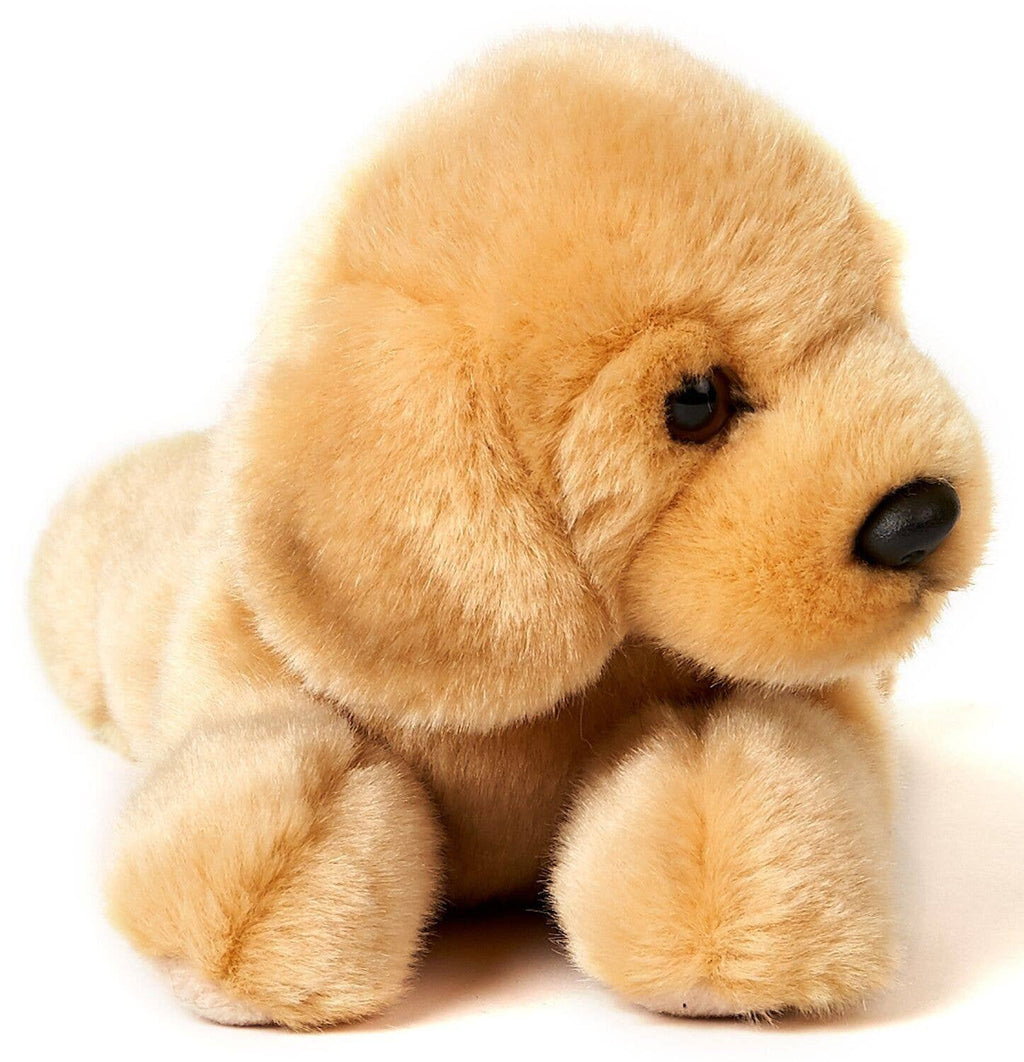 Peluche chiot golden retriever couché Uni Toys