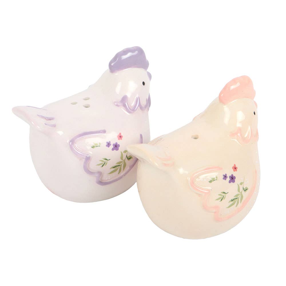 Sel et poivre Poules florales