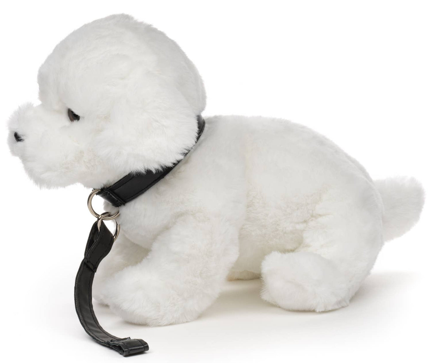 Peluche Chien maltais (avec laisse)