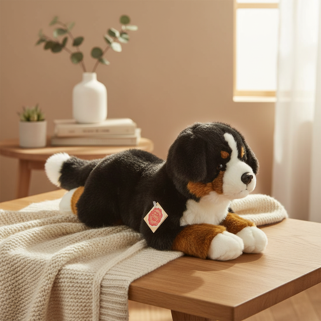 Peluche Bouvier Bernois Couché - Teddy Hermann