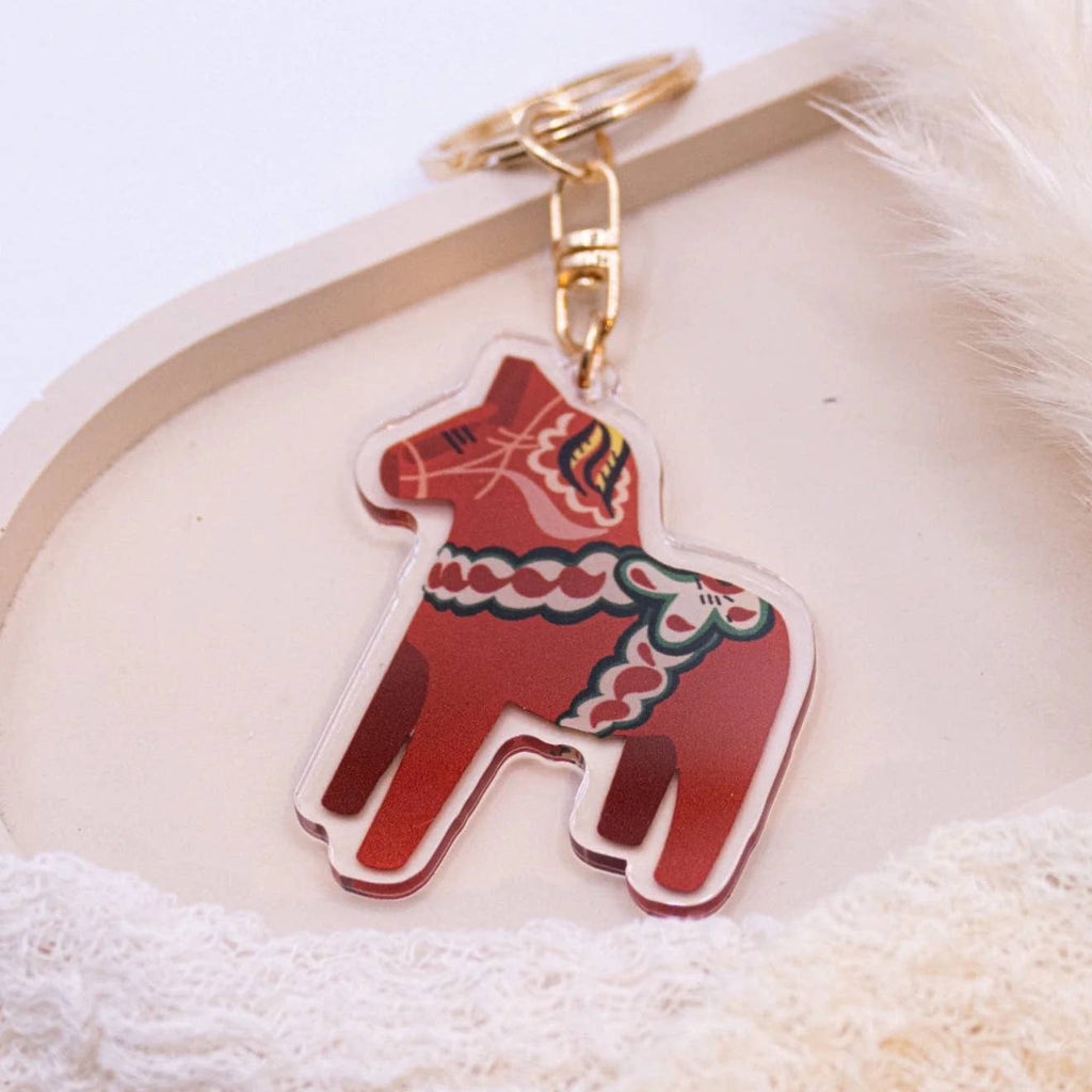 porte cles cheval de dalecarlie tilda theo 