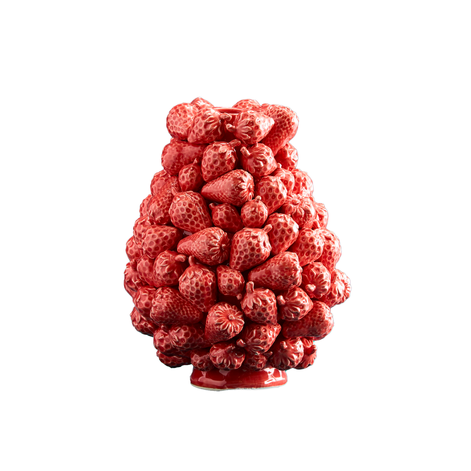 Vase Fraise, Rouge Grès, 20 x 20 x 25 cm