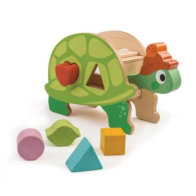 Tender Leaf Premier Âge: BOÎTE À FORMES TORTUE 25x8,8x15cm, avec 5 formes, en bois, en boîte 25x9,4x15,8cm, 18m+