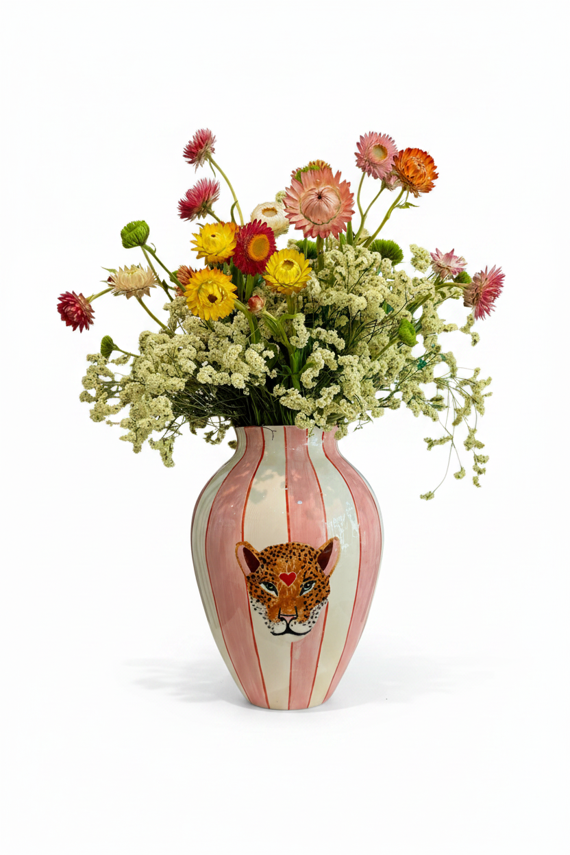 Grand vase léopard