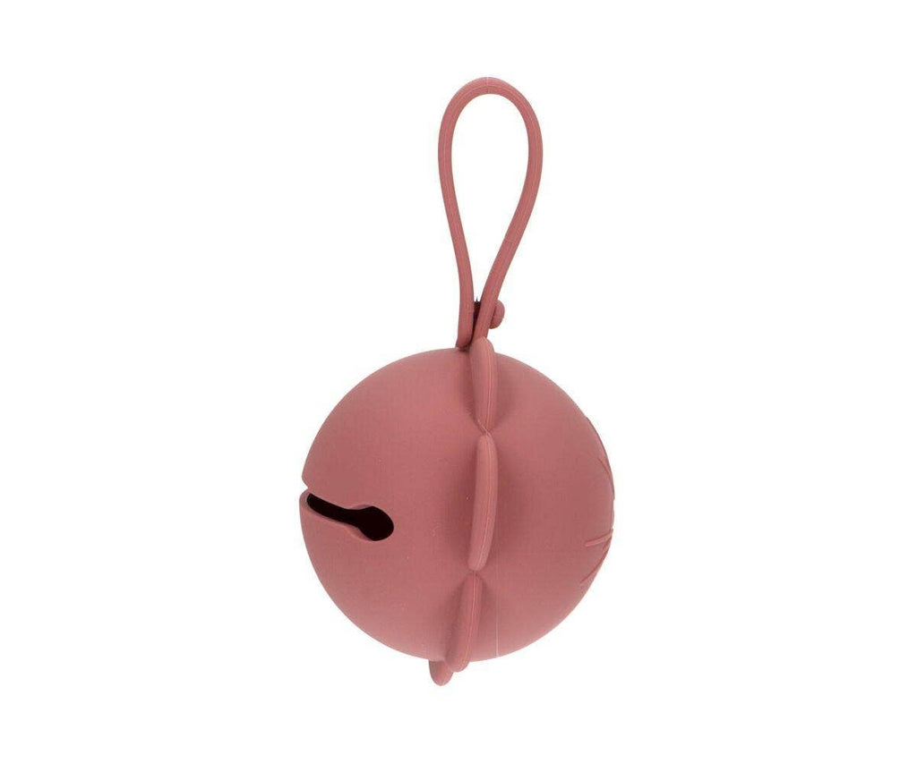 Porte-sucette en silicone Fleur brique - vue 2