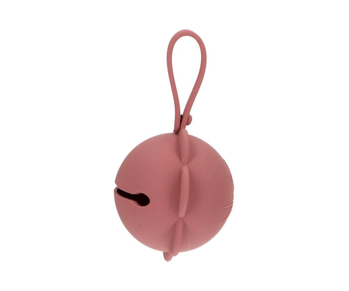 Porte-sucette en silicone Fleur brique - vue 2