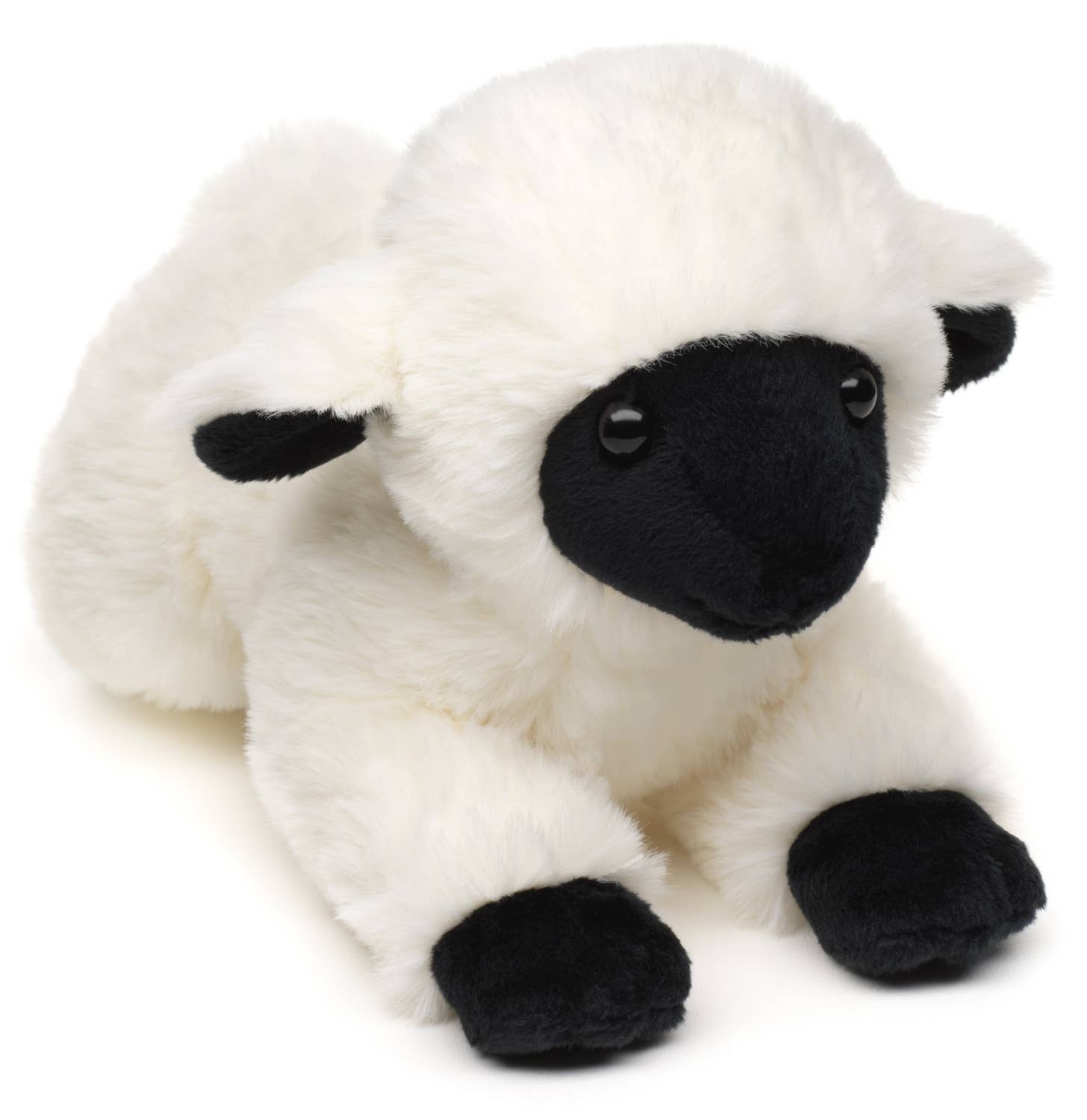 Peluche Agneau Noir du Velay couché Uni Toys
