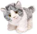 Chaton debout (gris-blanc) - peluche Uni Toys