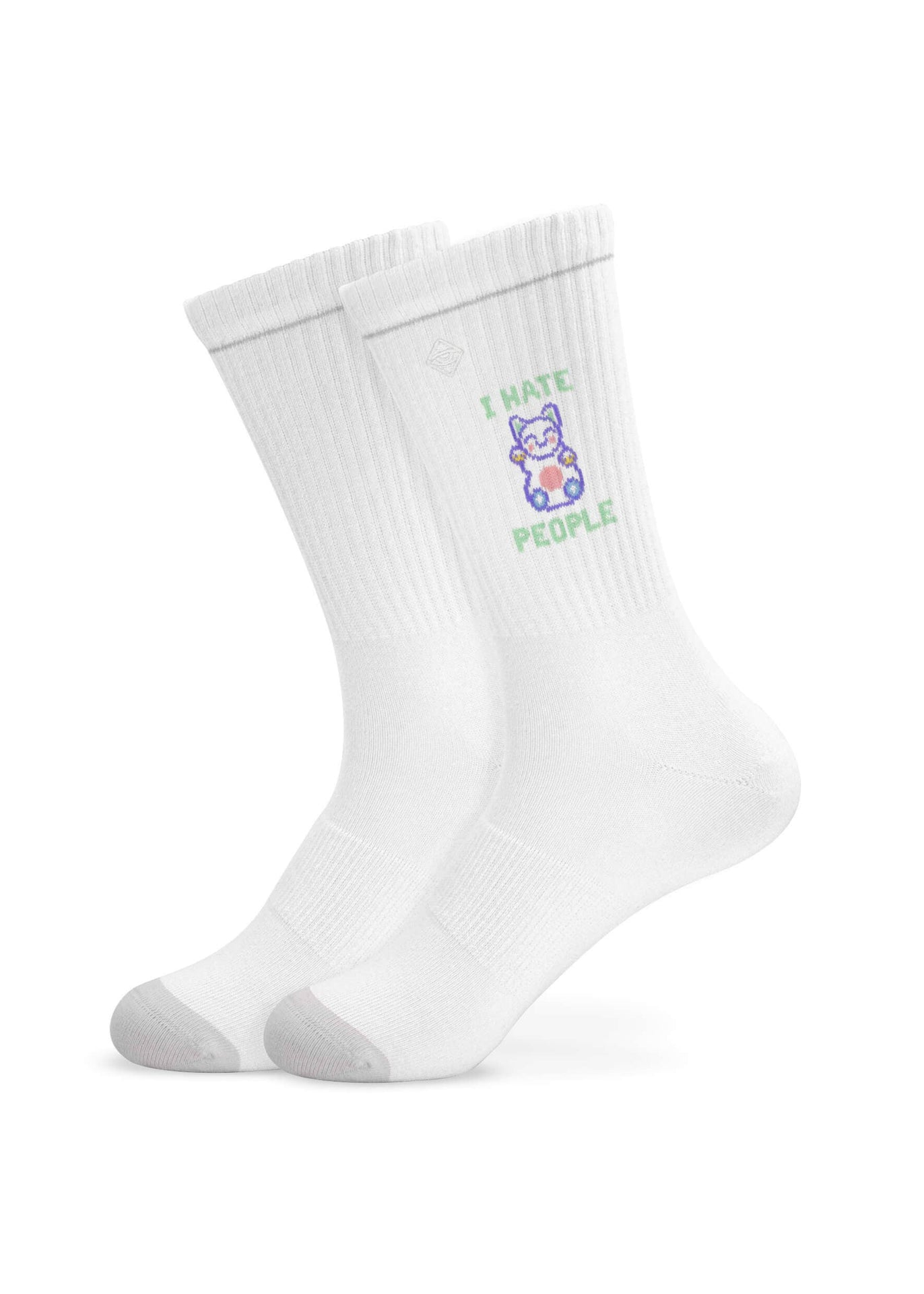 Lucky Cat zokni "Utálom az embereket"