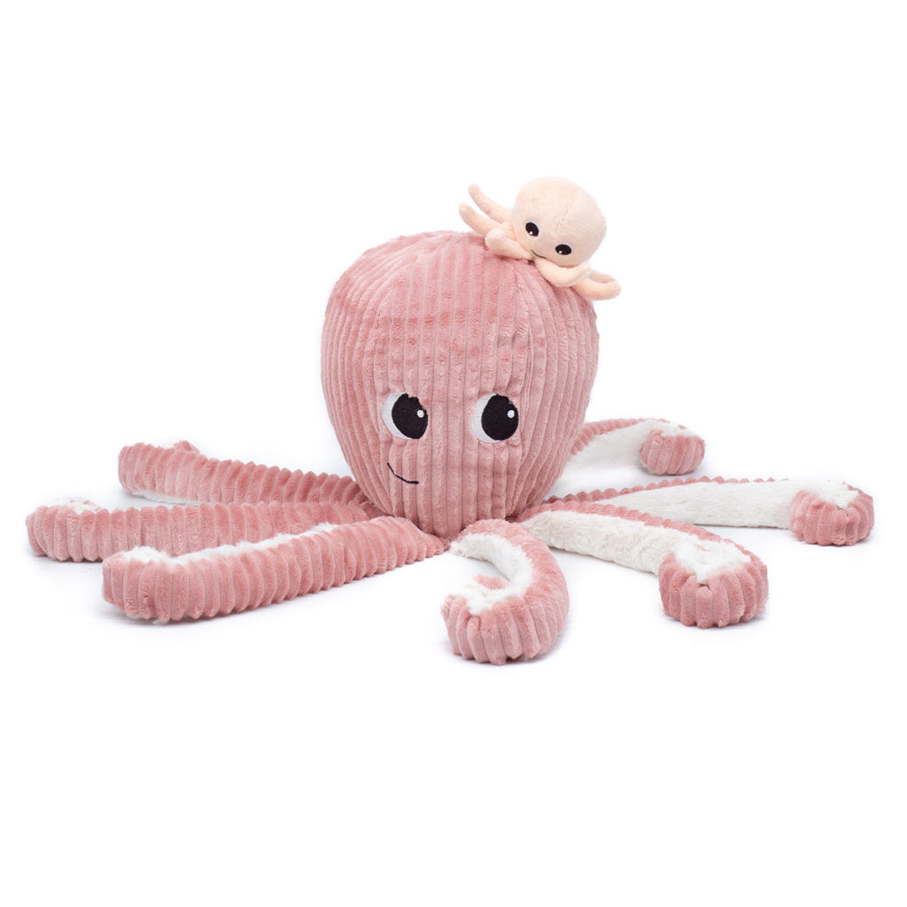 Peluche pieuvre Filou maman et son bébé rose – Les Ptipotos