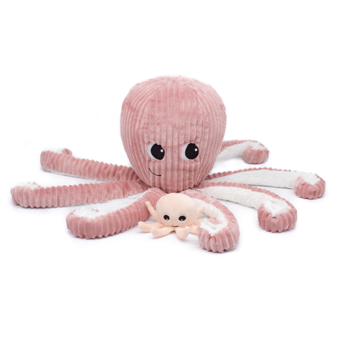 Peluche pieuvre Filou maman et son bébé rose – Les Ptipotos – vue 5