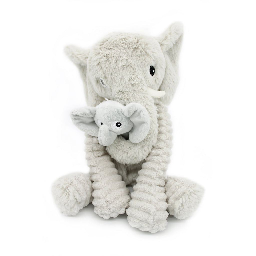 Peluche éléphant Dimoitou maman et son bébé gris clair – Les Ptipotos – vue 6
